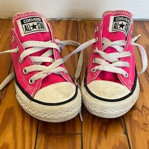 Converse Kids Pink Canvas Low Top Sneakers